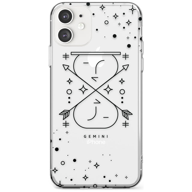 Gemini Emblem - Transparent Design Slim TPU Phone Case for iPhone 11