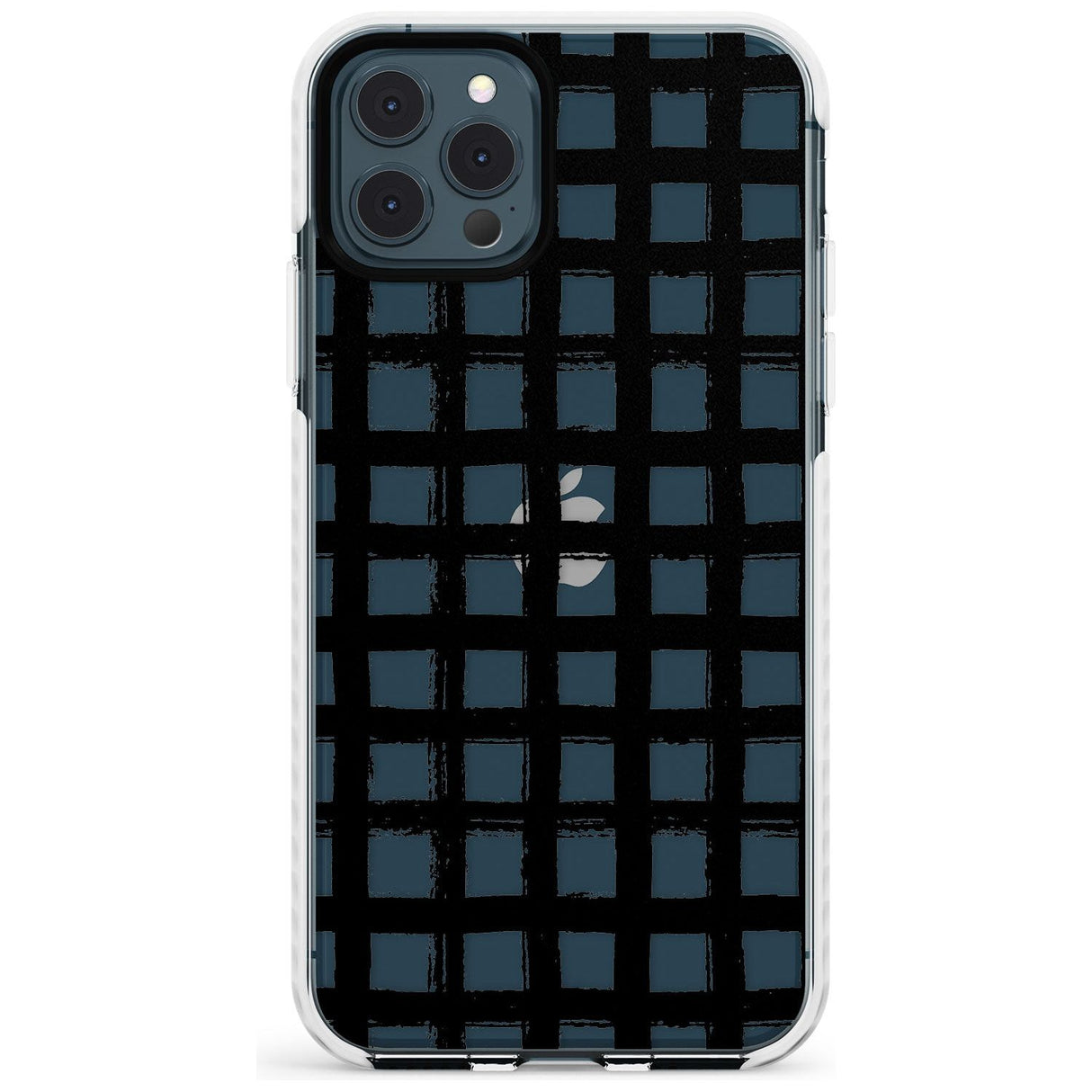 Messy Black Grid - Clear Slim TPU Phone Case for iPhone 11 Pro Max