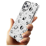 Outer Space Outlines: Black on Clear Slim TPU Phone Case for iPhone 11 Pro Max