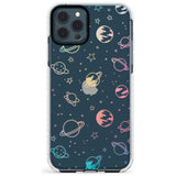 Outer Space Outlines: Pastels on Clear Slim TPU Phone Case for iPhone 11 Pro Max