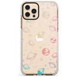 Outer Space Outlines: Pastels on Clear Slim TPU Phone Case for iPhone 11 Pro Max