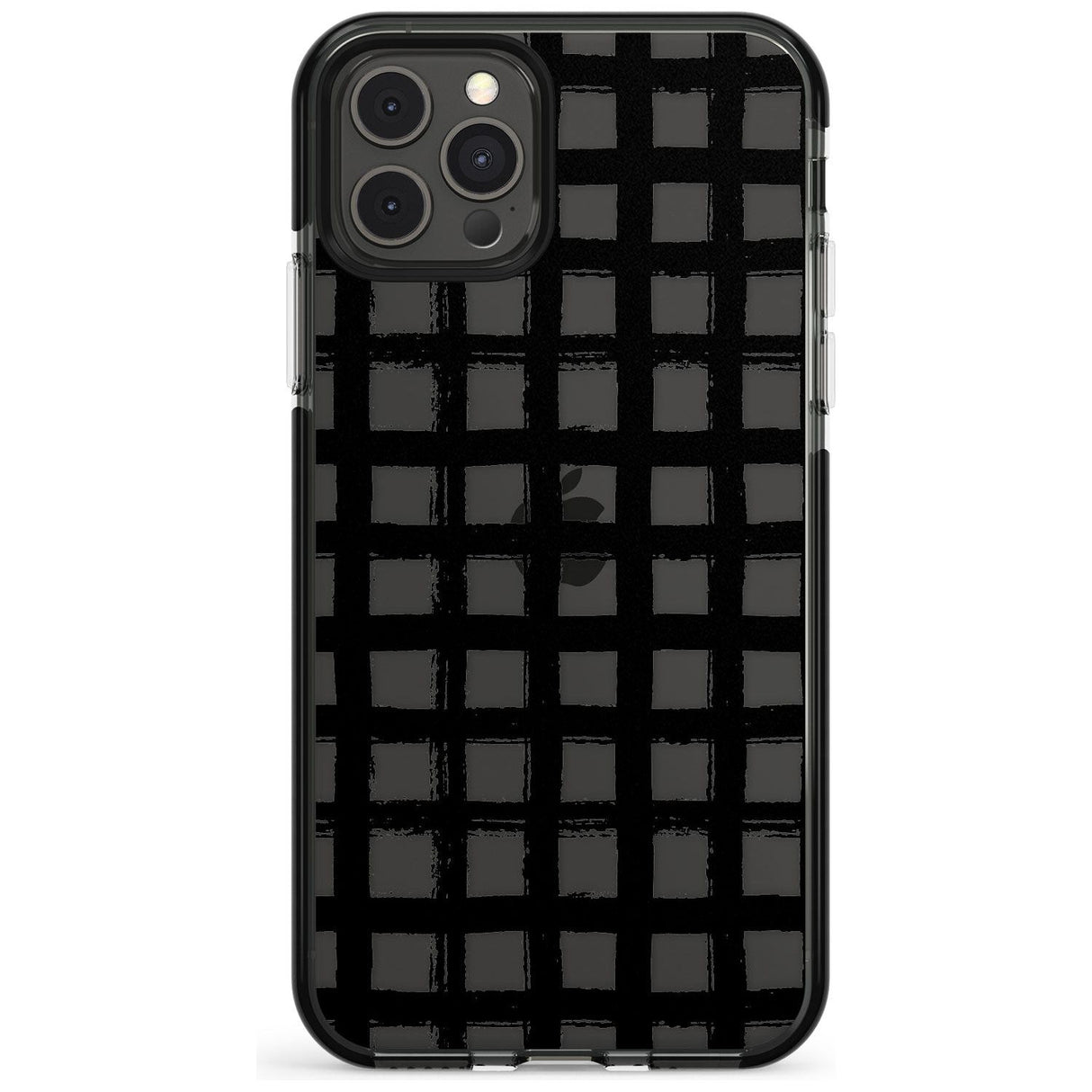 Messy Black Grid - Clear Pink Fade Impact Phone Case for iPhone 11