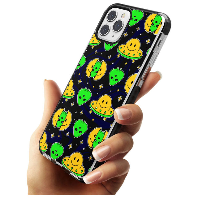 Alien Head Pattern Black Impact Phone Case for iPhone 11