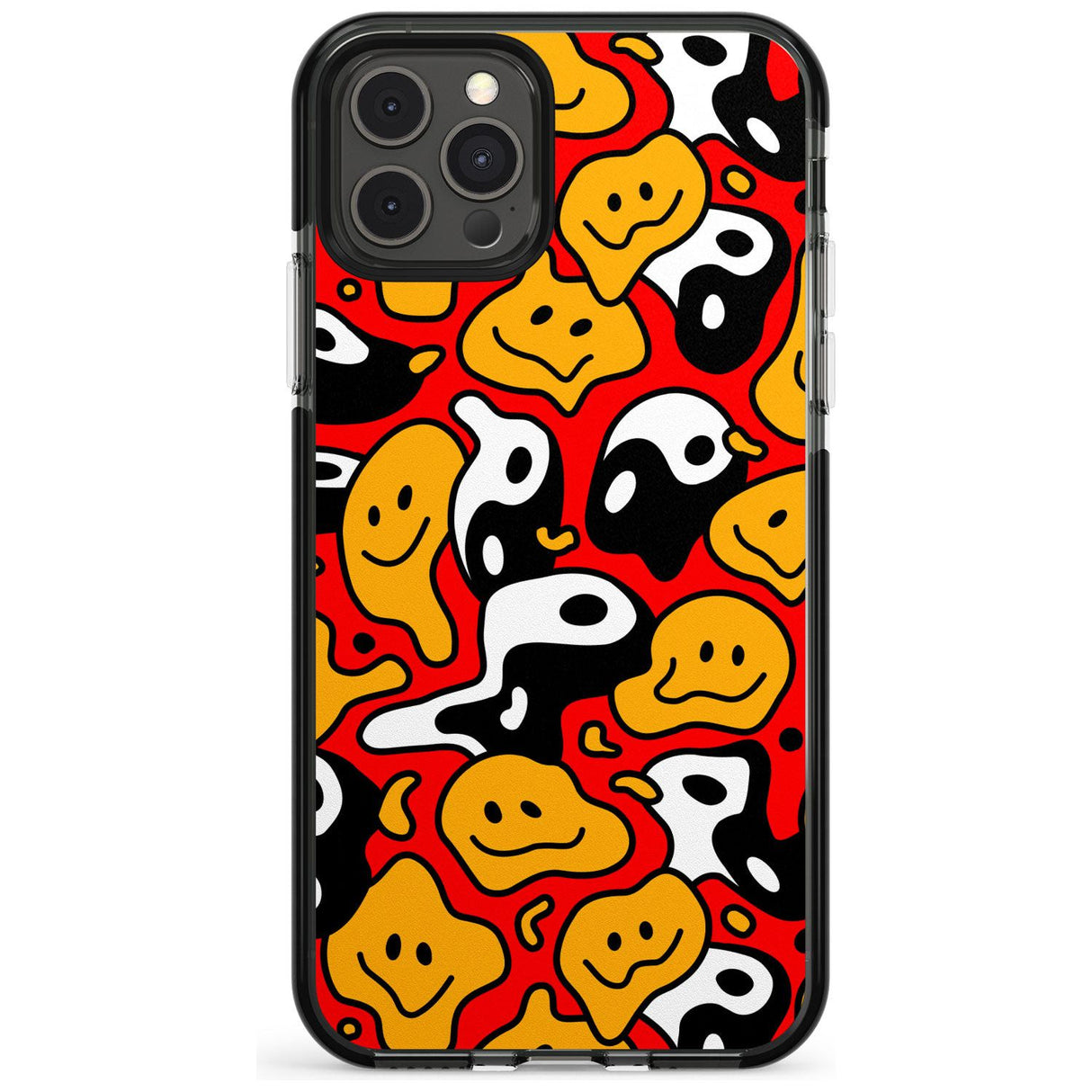 Yin Yang Acid Face Black Impact Phone Case for iPhone 11