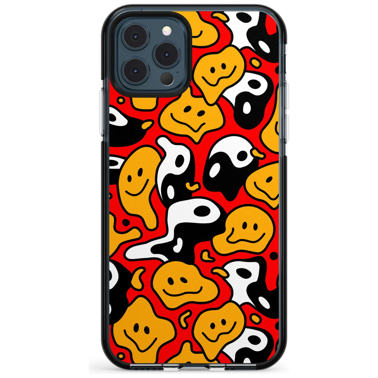 Yin Yang Acid Face Black Impact Phone Case for iPhone 11