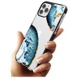 Blue, White & Yellow Agate Gemstone Black Impact Phone Case for iPhone 11 Pro Max