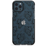 Black Tiger Roar Pattern Black Impact Phone Case for iPhone 11