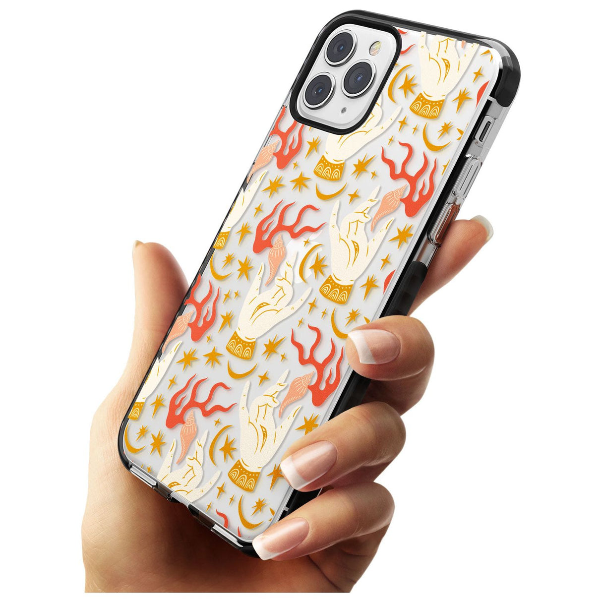 Hand Watcher Pattern Black Impact Phone Case for iPhone 11