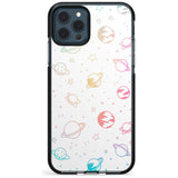 Outer Space Outlines: Pastels on White Pink Fade Impact Phone Case for iPhone 11