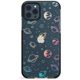 Outer Space Outlines: Pastels on Clear Pink Fade Impact Phone Case for iPhone 11