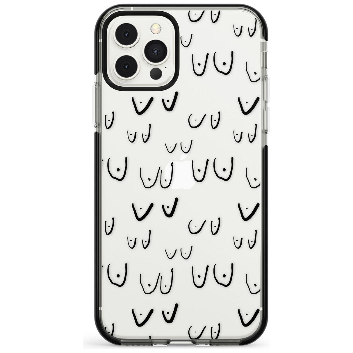 Boob Pattern (Black) Pink Fade Impact Phone Case for iPhone 11