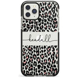 Custom Pink & Cursive Leopard Spots iPhone Case  Black Impact Custom Phone Case - Case Warehouse