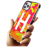 Bright Neon Camo Solid Monogram iPhone Case   Custom Phone Case - Case Warehouse