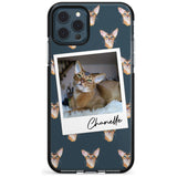 Personalised Abyssinian Cat Photo Black Impact Phone Case for iPhone 11