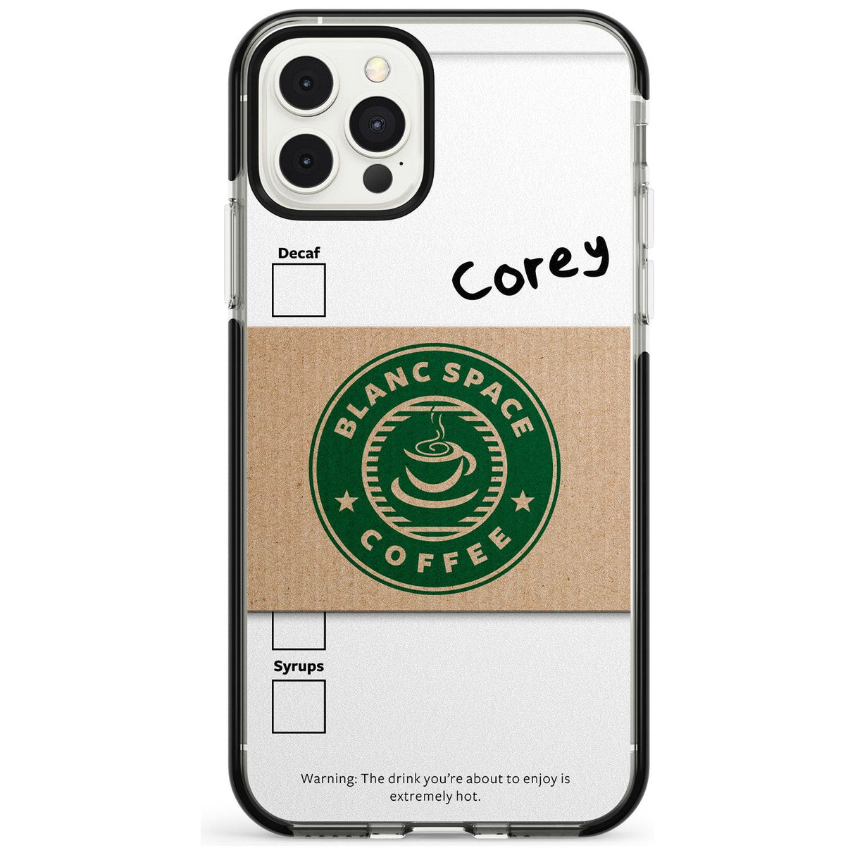 Personalised Coffee Cup Black Impact Phone Case for iPhone 11