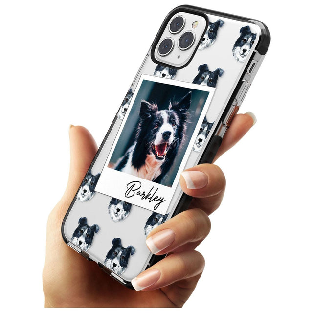 Border Collie - Custom Dog Photo Pink Fade Impact Phone Case for iPhone 11