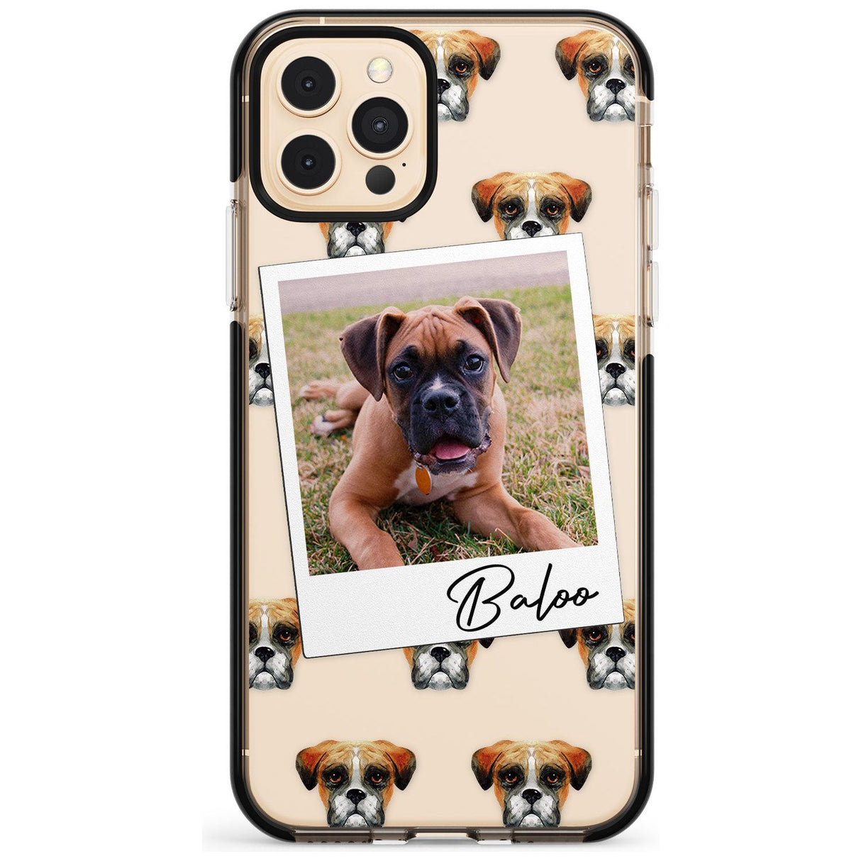 Boxer - Custom Dog Photo Pink Fade Impact Phone Case for iPhone 11