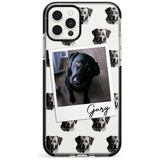 Labrador, Black - Custom Dog Photo Pink Fade Impact Phone Case for iPhone 11