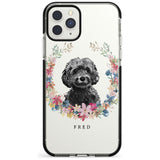 Black Cockapoo - Watercolour Dog Portrait Black Impact Phone Case for iPhone 11 Pro Max