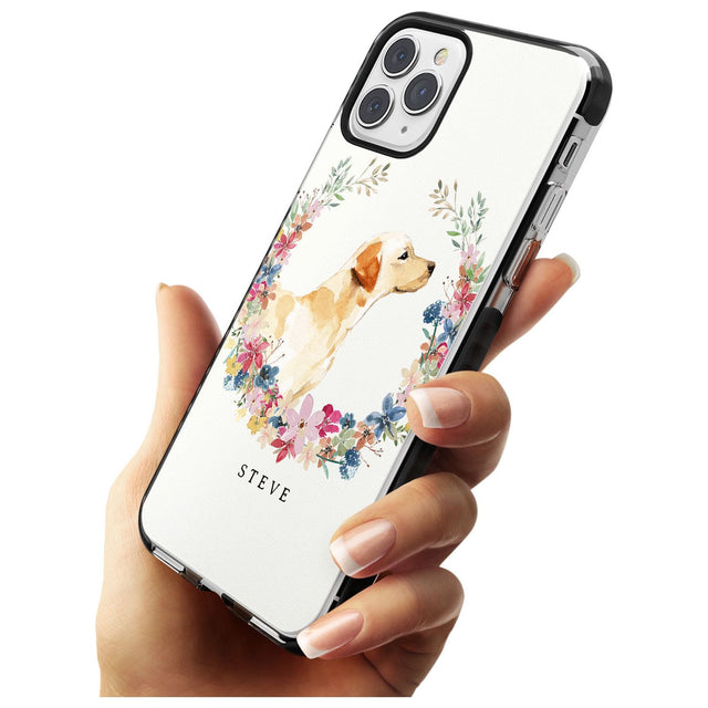 Yellow Labrador - Watercolour Dog Portrait Black Impact Phone Case for iPhone 11 Pro Max