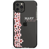 Cherry Blossoms & Stripes Transparent  Pink Fade Impact Phone Case for iPhone 11