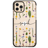 Custom Wildflower Lines Pink Fade Impact Phone Case for iPhone 11