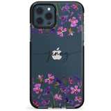 Custom Violet Flowers Pink Fade Impact Phone Case for iPhone 11