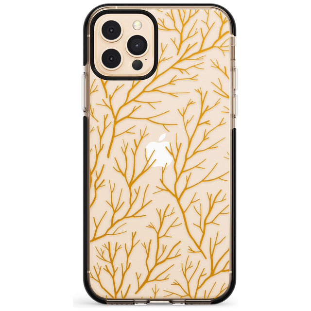 Personalised Bramble Branches Pattern Black Impact Phone Case for iPhone 11