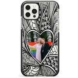 Personalised Henna Heart Photo Case Black Impact Phone Case for iPhone 11