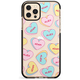 Custom Text Love Hearts Pink Fade Impact Phone Case for iPhone 11