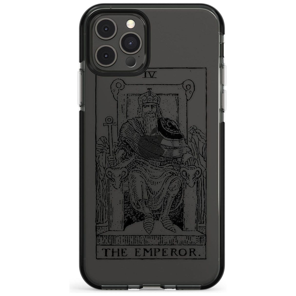 The Emperor Tarot Card - Transparent Pink Fade Impact Phone Case for iPhone 11