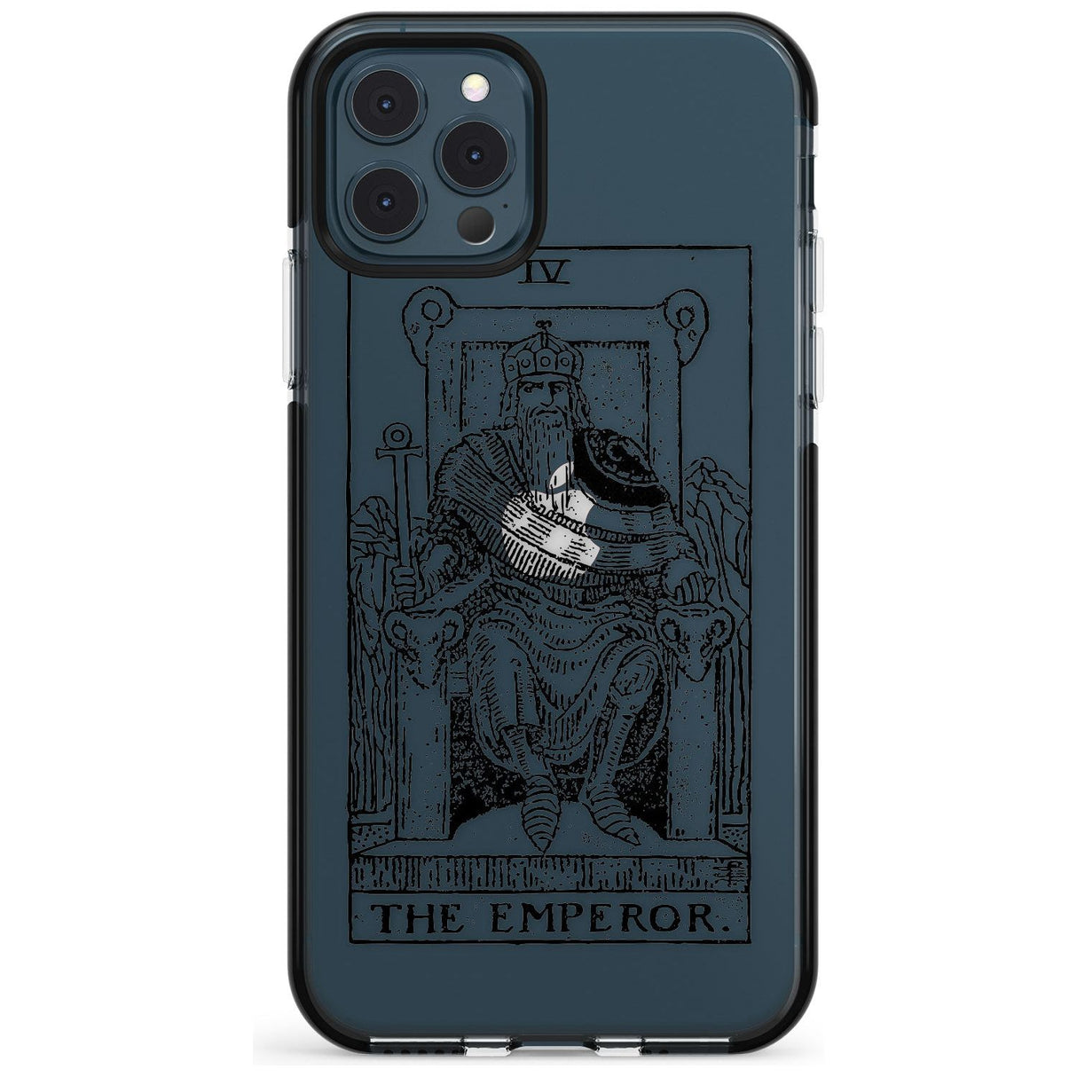 The Emperor Tarot Card - Transparent Pink Fade Impact Phone Case for iPhone 11