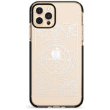 Wheel of Fortune Tarot Card - White Transparent Pink Fade Impact Phone Case for iPhone 11