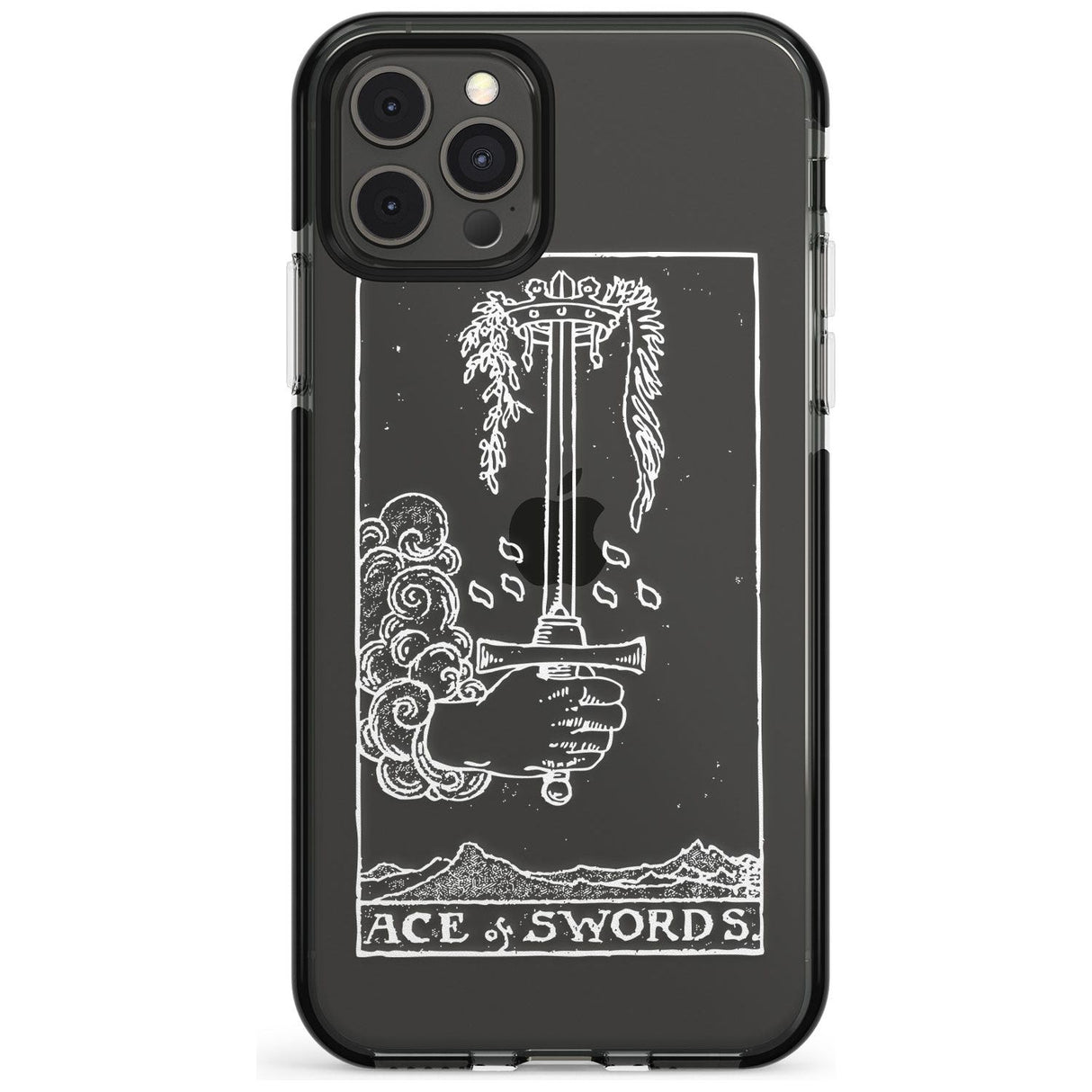 Ace of Swords Tarot Card - White Transparent Pink Fade Impact Phone Case for iPhone 11