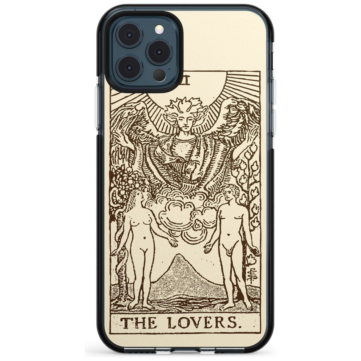 The Lovers Tarot Card - Solid Cream Pink Fade Impact Phone Case for iPhone 11