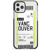 Vancouver Boarding Pass iPhone Case  Black Impact Custom Phone Case - Case Warehouse