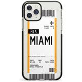 Miami Boarding Pass iPhone Case  Black Impact Custom Phone Case - Case Warehouse