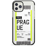 Prague Boarding Pass  Black Impact Custom Phone Case - Case Warehouse