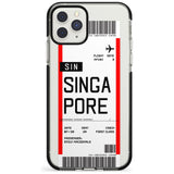 Singapore Boarding Pass iPhone Case  Black Impact Custom Phone Case - Case Warehouse