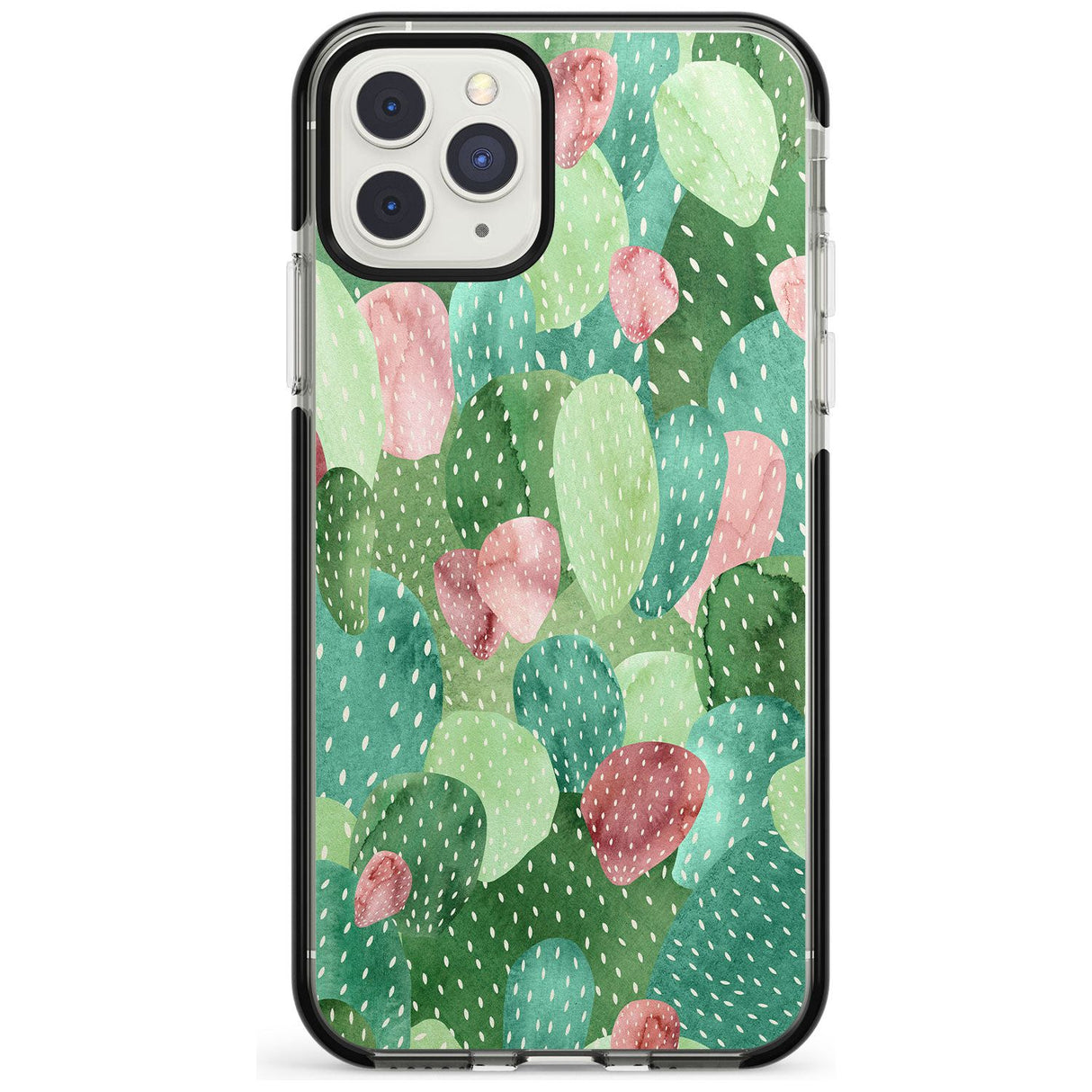 Colourful Cactus Mix Design Black Impact Phone Case for iPhone 11 Pro Max