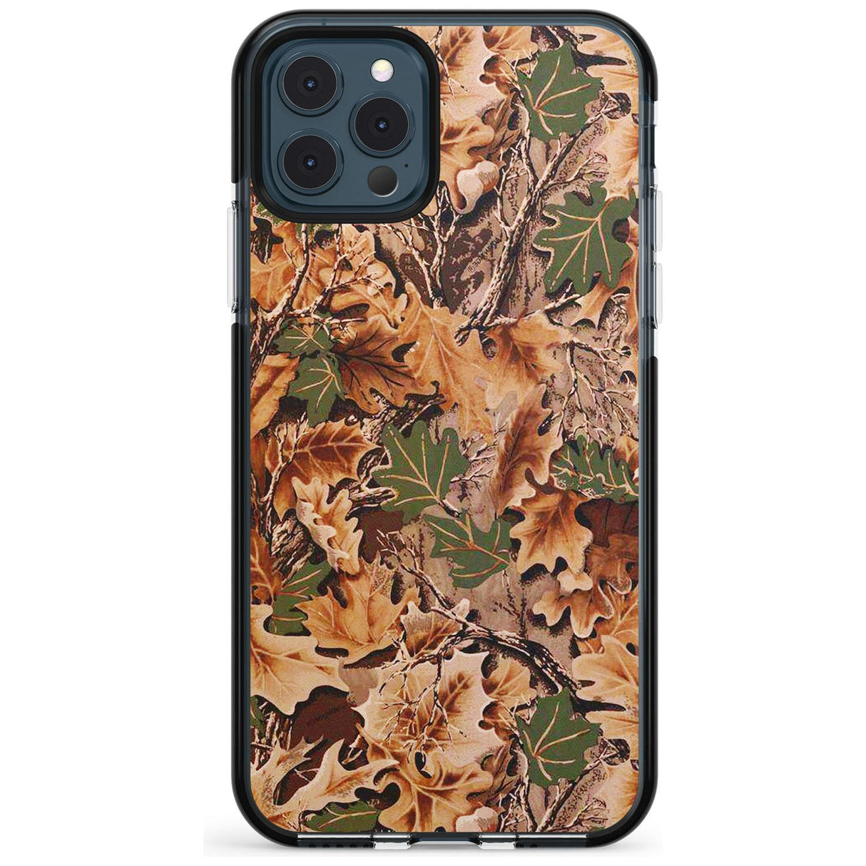 Leaves Camo Black Impact Phone Case for iPhone 11