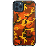 Orange Camo Black Impact Phone Case for iPhone 11