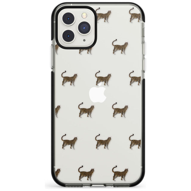 Bengal Cat Pattern Black Impact Phone Case for iPhone 11 Pro Max