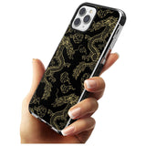 Black and Gold Dragon Pattern Black Impact Phone Case for iPhone 11