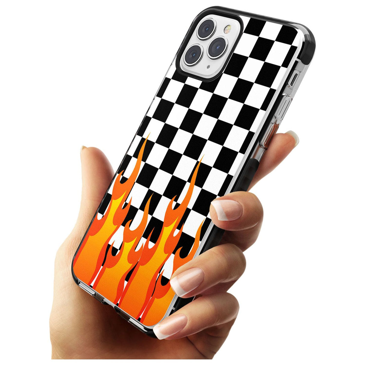 Checkered Fire iPhone Case   Phone Case - Case Warehouse