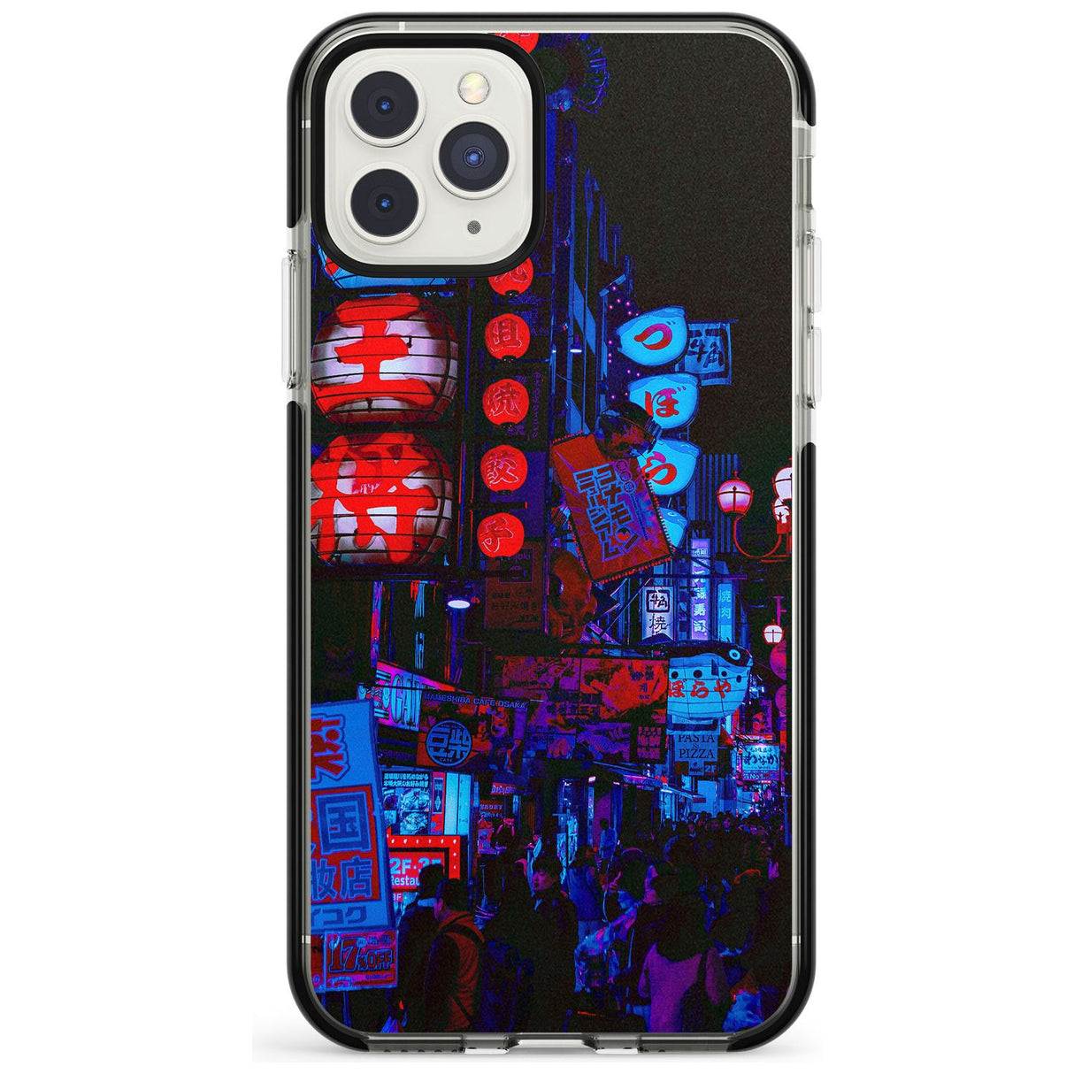 Red & Turquoise - Neon Cities Photographs Black Impact Phone Case for iPhone 11 Pro Max