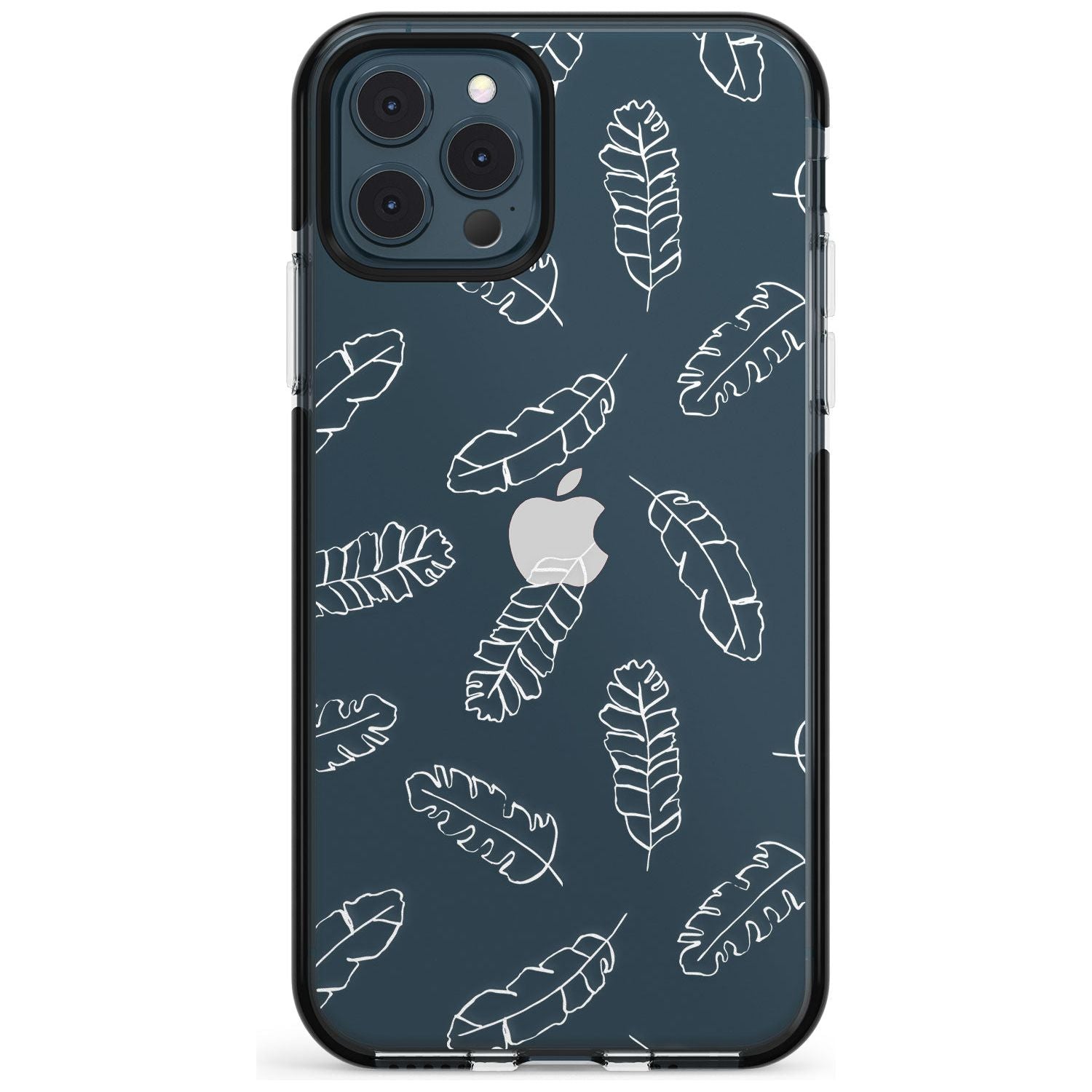 Clear Botanical Designs: Palm Leaves Pink Fade Impact Phone Case for iPhone 11