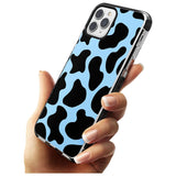 Blue and Black Cow Print Black Impact Phone Case for iPhone 11