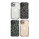 White Stars on Clear Impact Phone Case for iPhone 11, iphone 12