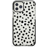 Black on Transparent Dalmatian Polka Dot Spots Black Impact Phone Case for iPhone 11 Pro Max